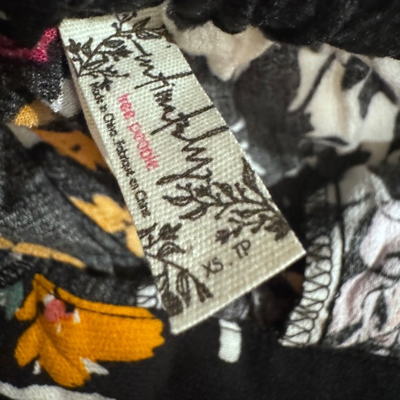 Free People Late Night Black Floral Print Wide-Leg Pants - Picture 10 of 10